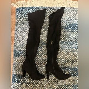 ShoeNTale Black Over-the-Knee Boots